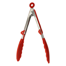 LifeHouse 立架式矽膠食品夾 Set 二件組 – 紅色, 不鏽鋼, TPR材質, 食品級矽膠, 1組