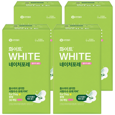 WHITE 日用輕薄蝶翼衛生棉, 中型(24cm), 36片, 4包