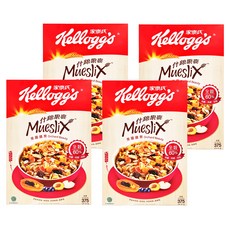 家樂氏什錦果麥 美麗纖果 含5種穀物 全穀60% 高纖高鐵, 375g, 4盒