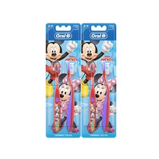 Oral-B 歐樂B Stages米奇和米妮兒童牙刷組 第2階段, 隨機出貨, 2支, 2組