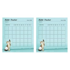 ICL Habit Tracker 35天 照片習慣追蹤器 目標達成, 貓咪, 2個