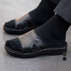 BLANC.HOMME Blanc Homme 男士雙層緩震辦公室拖鞋, 280, 黑色