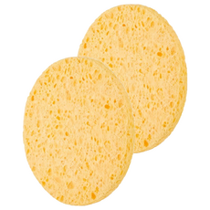 每日美妝工具 纖維素潔面海綿, 2個, 單一顏色