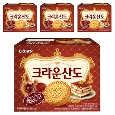 Crown Sando 栗子提拉米蘇夾心餅乾, 4盒, 161g
