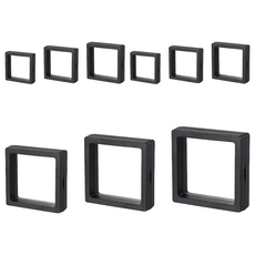 首飾收納盒 ABS PE膜材質, 黑色, 3組