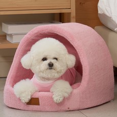 Redpuppy 圓頂絨毛寵物屋, 淡粉色