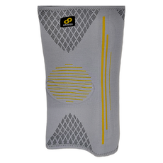 BRACOO 奔酷 半月型軟墊支撐透氣套筒護膝 KS91, 灰色, 1雙