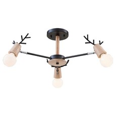 Honey Comb 北歐風原木半吸頂燈, YP80-852-3