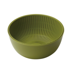 like-it 日製深型洗米瀝水盆2件組, 綠色, 1組