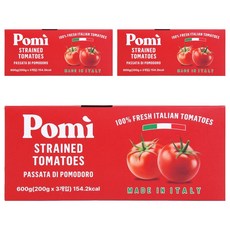 Pomi 過濾番茄醬 3入, 3個, 600g