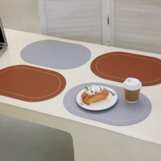 Til House雙面餐桌墊, 棕色 + 灰色, 4個, 45 x 30 cm