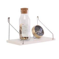 U-mop 北歐牆面收納架，白色，木質金屬, 30 x 17 x 15cm, 1個