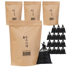 순수시대 활성탄 실내 탈취제 본품 + 망사주머니 4개, 500g, 4세트