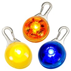 딩동펫 애견 LED 라이트 클립형, 오렌지 + 옐로우 + 블루, 1세트