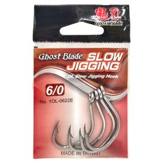 Ghost Blade 鬼刃 OL SLOW Jigging Hook 魚鉤, 1包, 4支, 6/0