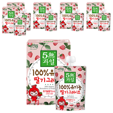 자연원 100% 유기농 딸기그레이프 주스, 100ml, 24개