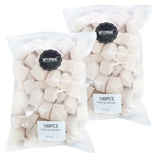 Spongepop Latex Wedge House Sponge Puff So 100p + 盒, 單色, 2個