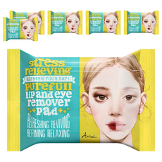 아리얼 스트레스 릴리빙 립앤아이 리무버 패드 30p, 55g, 6개