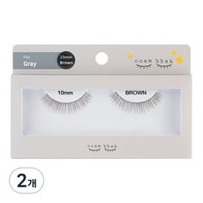 ccam bbak 人造整條假睫毛 包裝版 10mm, 2個, 棕色