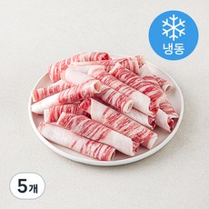 우미학 돌돌말이 한우차돌 1등급 샤브샤브 (냉동), 300g, 5개