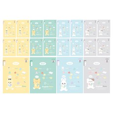 PENPIA 800小學裝訂1-6英語筆記本, 隨機出貨, 20個