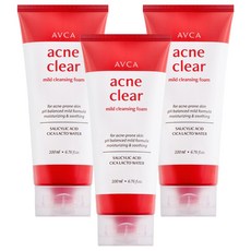 AVCA 抗痘淨透潔面泡, 200ml, 3個