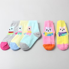 Kids FUTURE 兒童小熊保暖睡眠襪 5雙