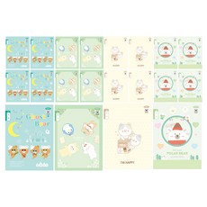 PENPIA 800小學裝訂8格韓文筆記本, 隨機出貨, 20個