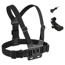 HOHO 액션캠 마운트 가슴벨트 자전거 라이딩 캠핑 스포츠 카메라 거치대 무광 블랙, 1개, HOHO-BCM001