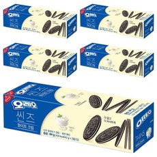 OREO 奧利奧 薄脆夾心餅乾 香草慕斯口味, 84g, 5盒