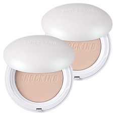 TONYMOLY The Shocking控油持妝遮瑕粉餅, 01 Skin Beige, 2個