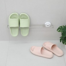 Glaster 無痕氣密式壁掛拖鞋架, 混色, 1 個