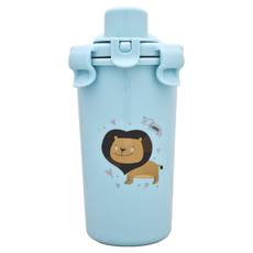 DOUBLEBEAR 台灣晉億 不鏽鋼密封喝水杯 L, 藍色, 230ml, 1個