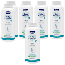 Chicco 寶貝 嬰兒植萃細緻爽身粉 150g, 適用年齡0m+, 通過皮膚科醫師臨床測試, 6瓶