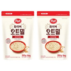 Post 高纖燕麥片 原味, 350g, 2包