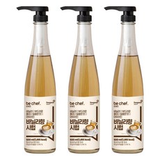 비셰프 바닐라향시럽, 500ml, 3개