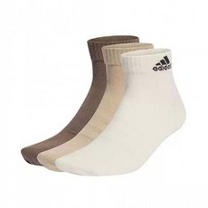 adidas 愛迪達 T SPW ANK 運動襪 3雙, 米色 + 棕色 + 咖啡色, 1組