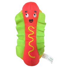 V-PET 環保材質系列 我愛速食-熱狗 玩偶 犬用 RPET牛津布 PP棉填充, 美式熱狗, 1個