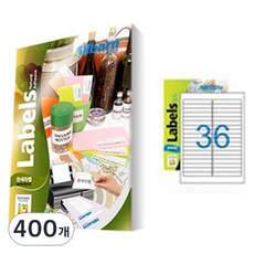 올바른라벨 레이저 잉크젯 공용 흰색 라벨지, 36칸, 400개