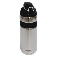 THERMOS 膳魔師 不銹鋼吸管保冷瓶 FFQ-600, 600ml, 不銹鋼色 + 黑色, 1個