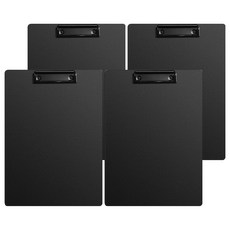 동아피엠에스 벽걸이 클립보드 A4 31.5 x 22.5 cm, 블랙, 4개