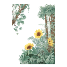 半島良品 DIY無痕壁貼墻貼, 花瓶 藤蔓花束