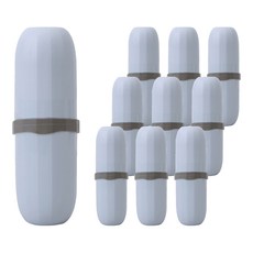 Block Mart攜帶式2人用牙刷牙膏盒, 藍色, 10個