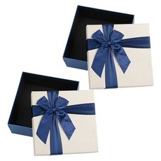 Tree 特殊緞帶禮物盒 21 x 21 cm, 白色, 2個