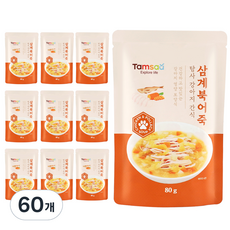 탐사 강아지 보양간식, 삼계북어죽, 80g, 60개
