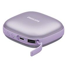 PHILIPS 飛利浦 暖手寶行動電源, DLP2136VP, 粉紫色