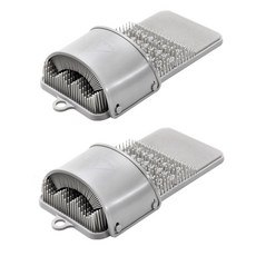 Ballon 3D足部搓洗刷具, 灰色, 1組, 2入