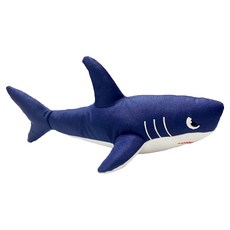 V-PET 海洋森林系列 環保面料系列 柔軟海洋 鯊魚 耐咬耐磨玩具 犬用, 34 × 20 × 15.5 cm, 鯊魚 藍色, 1個