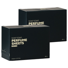 Sop Sop 衣物護理機香氛紙 纖維柔軟劑 清新棉花香 正裝, 40張, 2個