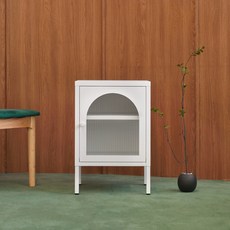 house recipe. Ozen 半橢圓鐵製邊桌, 1個, 白色